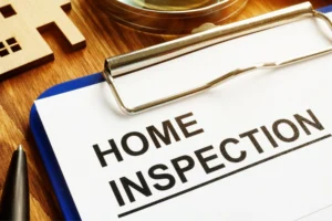 flat layout design of home inspection service report and tools